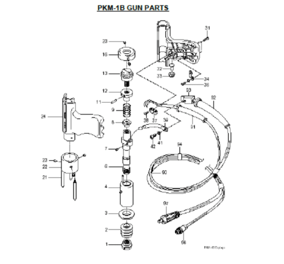 Stud welder-pkm-1b-gun-parts