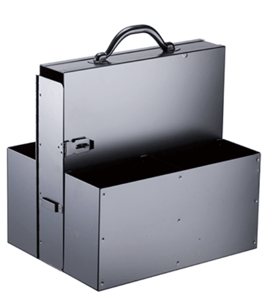 image of portable steel case and dispenser